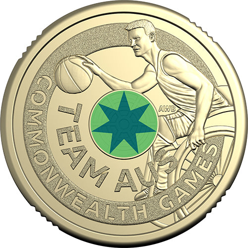 2026 $2 Australian Commonwealth Games Coloured Uncirculated Three-Coin Set - Basketball Coin