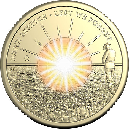 2026 $2 Dawn Service C Mintmark Coloured Uncirculated Coin