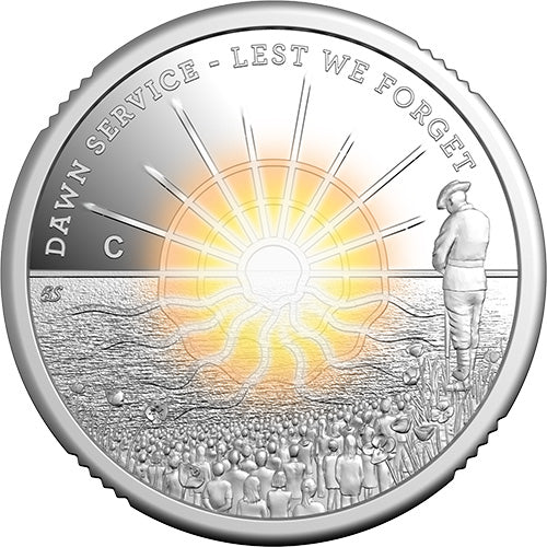 2026 $2 Dawn Service C Mintmark Coloured Silver Proof Coin