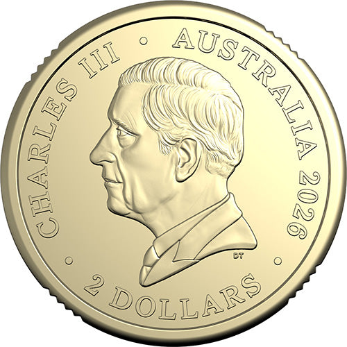 2026 $2 Dawn Service Premium Coloured Circulating Coin Obverse