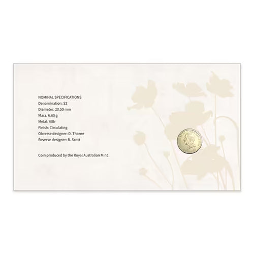 2026 $2 ANZAC Day - Preparing for Peace Lest We Forget Dawn Service Coin & Stamp Cover PNC Insert Back