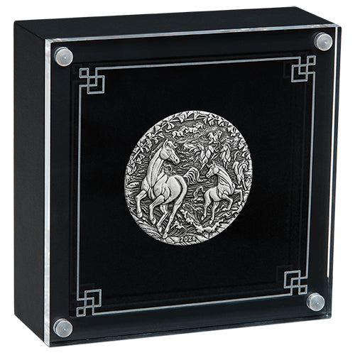 2026 $2 Australian Lunar Series III - Year of the Horse 2oz Silver Antiqued Coin