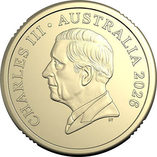 2026 $2 King Charles III Effigy - Non-Premium Roll Heads/Heads or Tails/Tails RAM Roll Circulating Coin Al/Br Coin Obverse