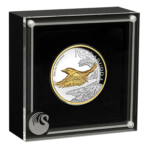 2026 $2 Australian Kookaburra 2oz Silver Proof Gilded High Relief Coin  in Case