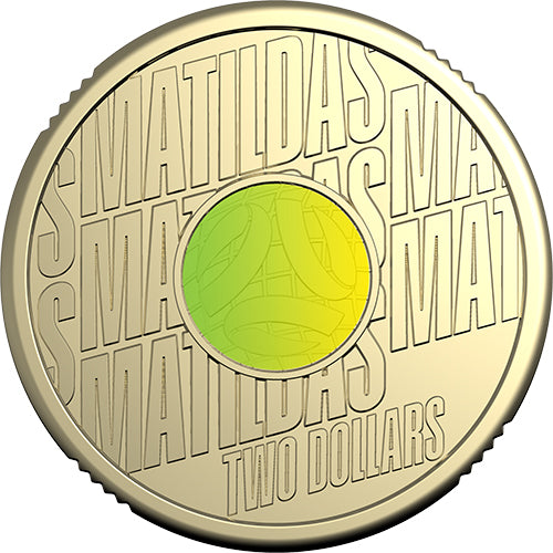 2026 $2 Matildas Coloured Uncirculated Coin 