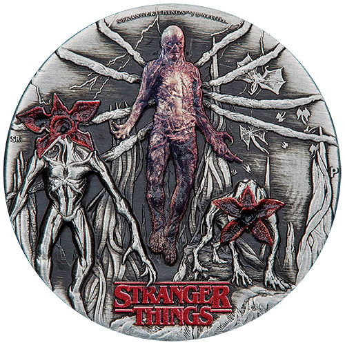 2025 $2 Stranger things - Villains 2oz Silver Antiqued Coloured Coin