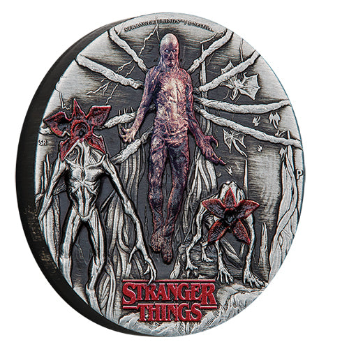 2025 $2 Stranger things - Villains 2oz Silver Antiqued Coloured Coin