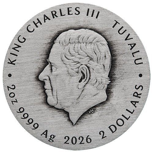 2025 $2 Stranger things - Villains 2oz Silver Antiqued Coloured Coin