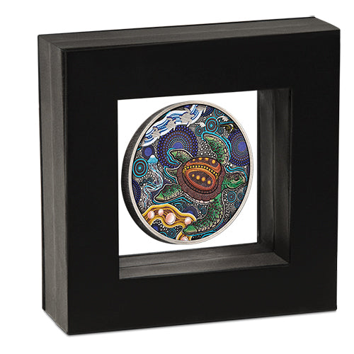 2026 $2 Turtle Yaunati 2oz Silver Antiqued Coloured Coin