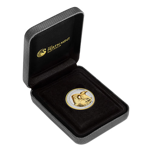 2026 $2 Australian Wedge Tailed Eagle 2oz Silver Enhanced Reverse Proof Ultra High Relief Gilded Coin in Case