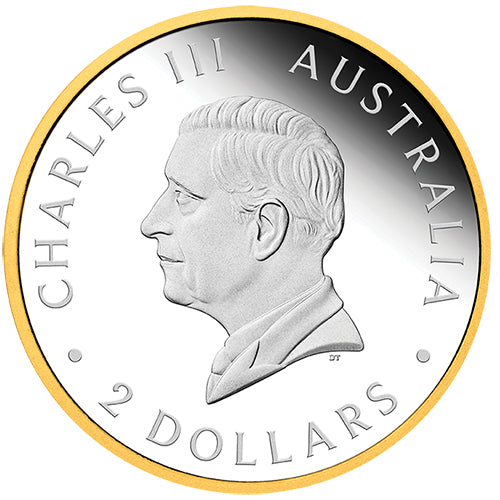 2026 $2 Australian Wedge Tailed Eagle 2oz Silver Enhanced Reverse Proof Ultra High Relief Gilded Coin Obverse