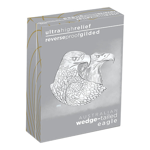 2026 $2 Australian Wedge Tailed Eagle 2oz Silver Enhanced Reverse Proof Ultra High Relief Gilded Coin Shipper