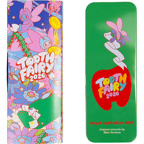 2026 $2 Tooth Fairy Kit Coloured Coin & Tin 