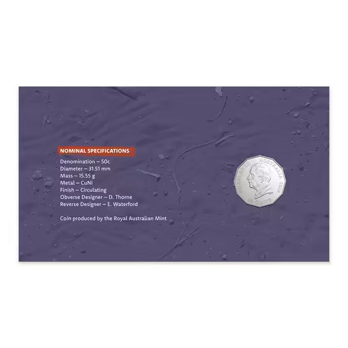 2026 50c Wake Hill Walk Off 60 Years & Land Rights 50 Years Coin and Stamp Cover PNC Insert Back