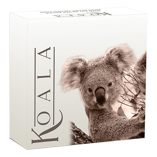 2026 $8 Australian Koala 5oz Silver Proof High Relief Rose Gold Gilded Coin Shipper