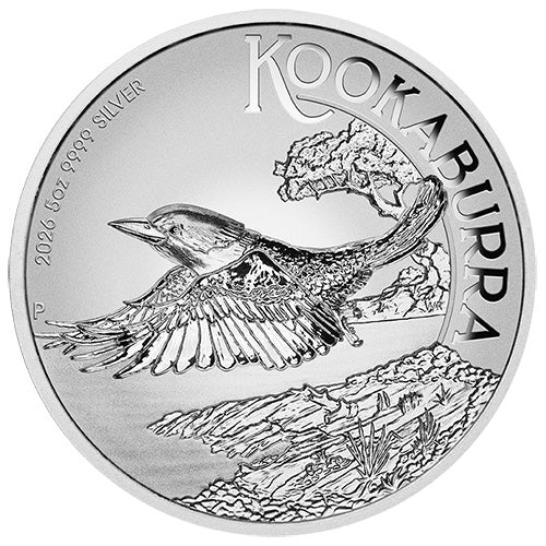 2026 $8 Australian Kookaburra 5oz Silver Incused Coin