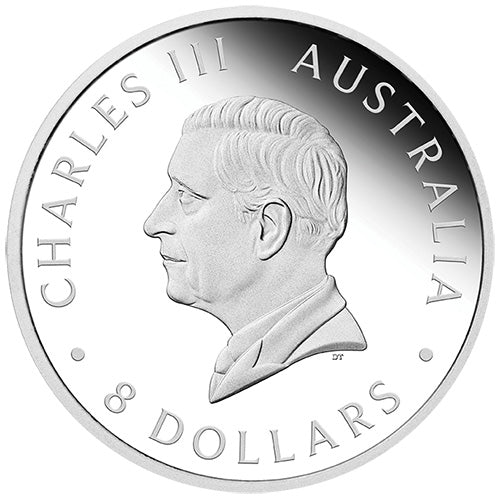 2026 $8 Australian Kookaburra 5oz Silver Incused Coin obverse