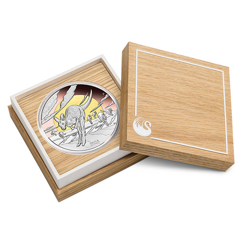 2026 $8 Wonders of Australia - Kangaroo 5oz Silver Proof Double Gilded Coin in Case