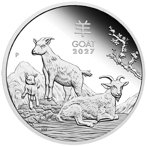 2027 $1 Year of the Goat 1oz Silver Proof Coin