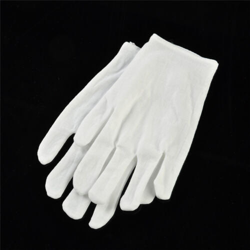 Cotton Gloves White 1 Pair Medium