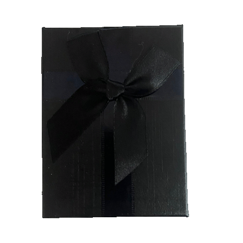 Gift Box Black with Bow 9x7x3cm