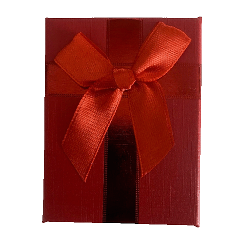 Gift Box Red with Bow 9x7x3cm