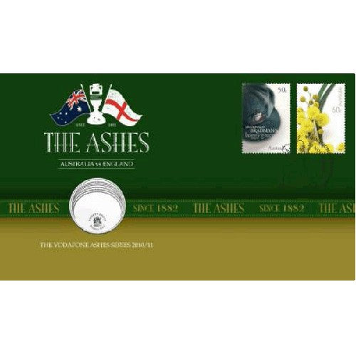 2010 / 2011 20c The Ashes Coin & Stamp Cover PNC