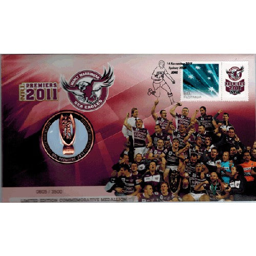 2011 NRL Premiers Sea Eagles & Stamp Cover PNC