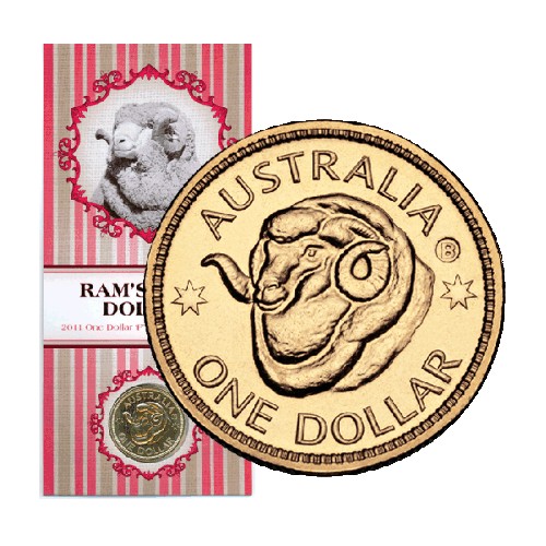 2011 $1 Ram's Head ANDA B Brisbane Counterstamp Unc Coin in Card