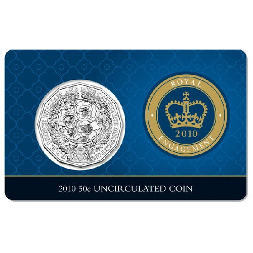 2010 50c Royal Engagement Unc Coin in Card