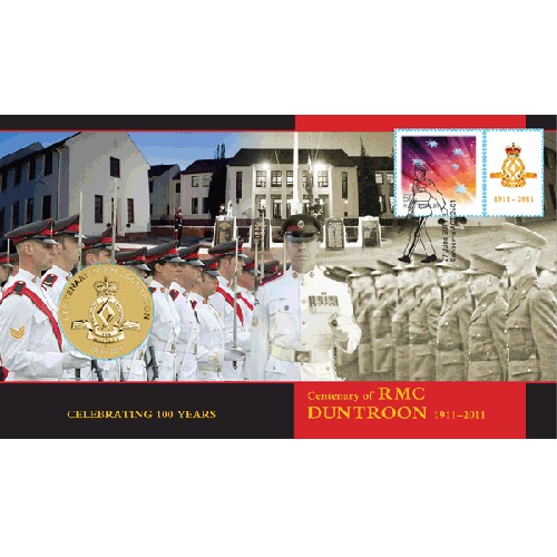 2011 $1 Centenary of RMC Duntroon 1911- 2011 Coin & Stamp Cover PNC