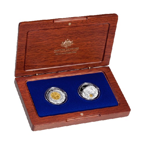 2011 50c Royal Engagement Gold Plated 2 Coin Set