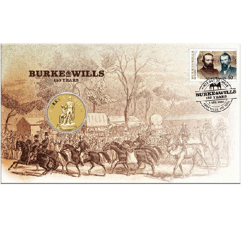 2010 $1 Burke & Wills Coin & Stamp Cover PNC