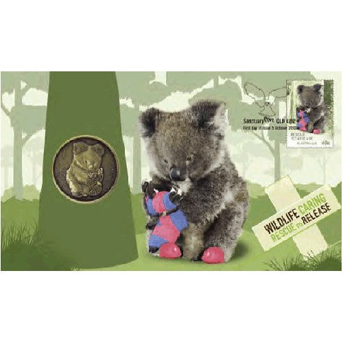 2010 Wildlife Caring Medallion & Stamp Cover PNC