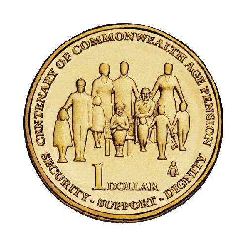 2009 $1 Centenary of Commonwealth Aged Pension Uncirculated Coin