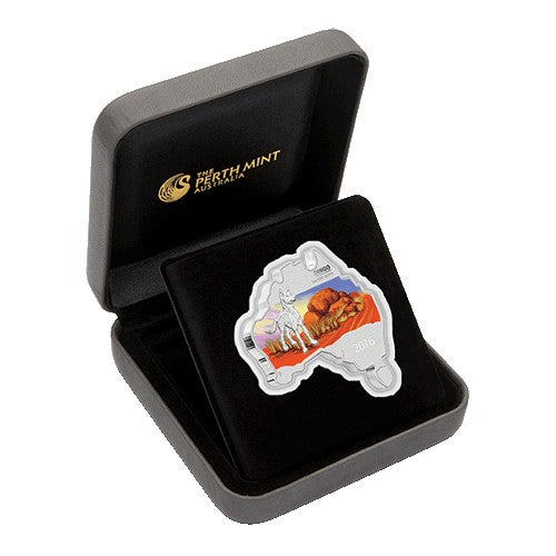 2016 $1 Australian Map Shaped Coin Series - Dingo 1oz Silver Coin