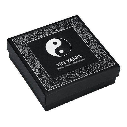 2016 $1 Yin Yang Rotating Charm 1oz Silver Antiqued Coin
