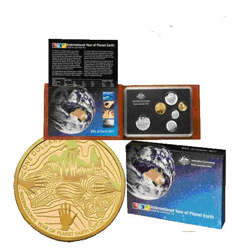 2008 Proof Set 6 Coin International Year of Planet Earth