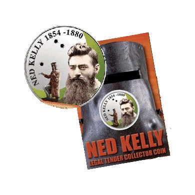 2004 50c Ned Kelly Coloured Proof Coin in Card