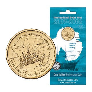 2007 $1 International Polar Year Uncirculated Coin in Card