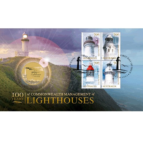 2015 $1 100 Years of Commonwealth Management of Lighthouses Perth Mint Coin & Stamp Cover PNC