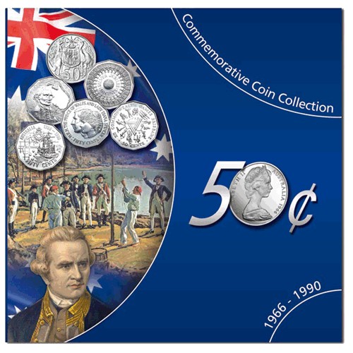 1966 - 1990 50c Commemorative Coin Collection EF-aUnc