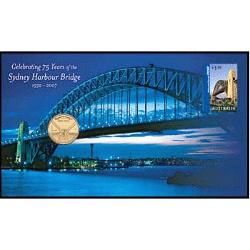 2007 $1 75 Years of the Sydney Harbour Bridge Coin & Stamp Cover PNC