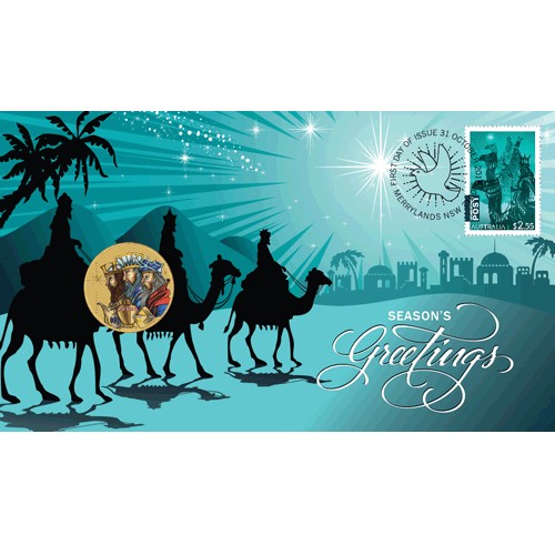 2016 $1 Christmas Coin & Stamp Cover PNC