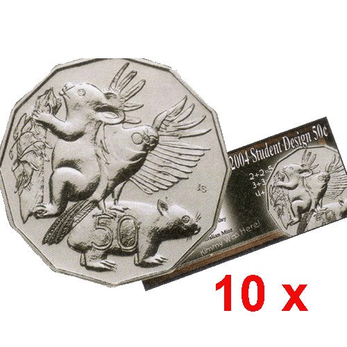 2004 50c Student Design Uncirculated Coin in Pack of 10