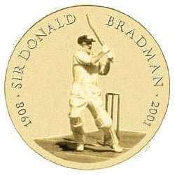 2001 $5 Sir Donald Bradman Uncirculated Coin in Card