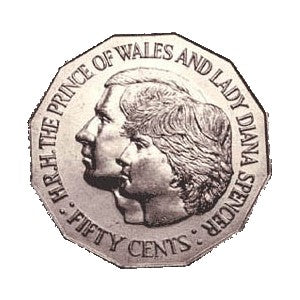 1981 50c Royal Wedding Charles & Diana Uncirculated Coin