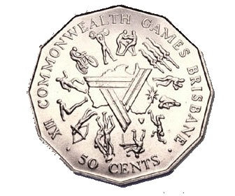 1982 50c Commonwealth Games XIIth Uncirculated Coin