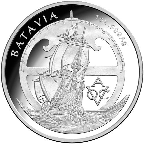 2015 $5 Drama on the High Seas - The Story of the VOC Batavia 1oz Silver Proof Coin