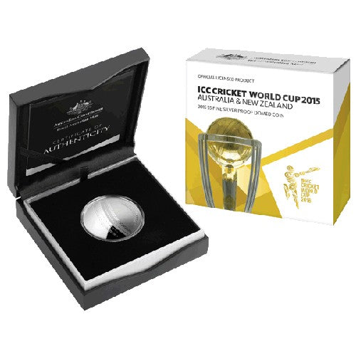 2015 $5 ICC Cricket World Cup Fine Silver Proof Domed Coin
